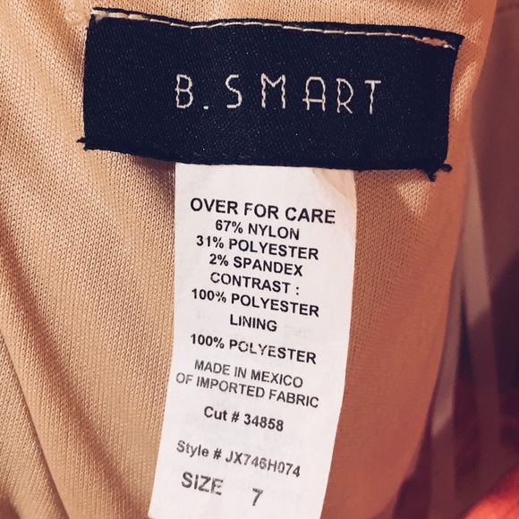 B. Smart Peach Formal Floor Length Gown - Picture 7 of 7